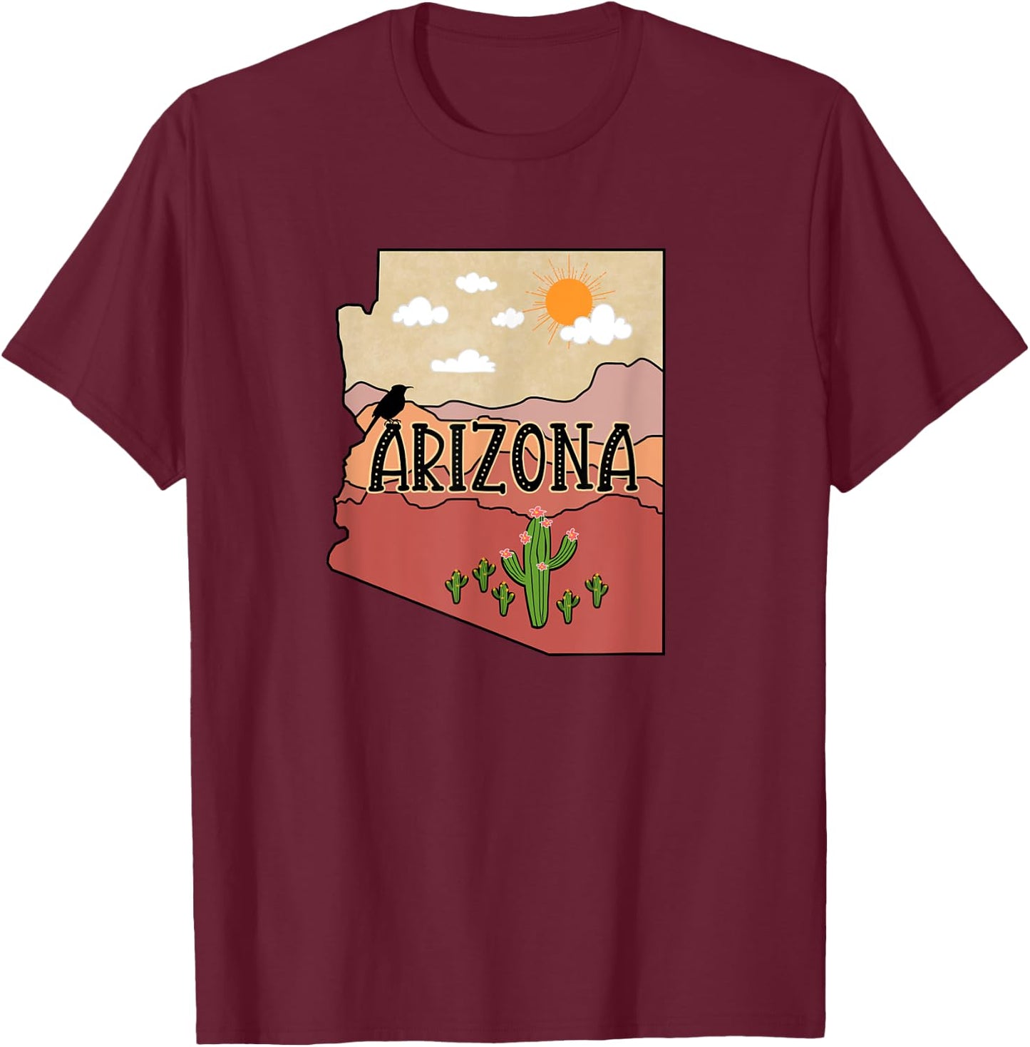 ARIZONA Design women boys girls souvenir T-Shirt - T-Shirt | Maroon