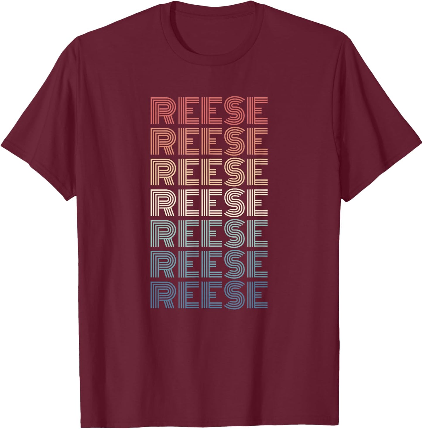 Reese Vintage 80s Style Retro T-Shirt - T-Shirt | Maroon