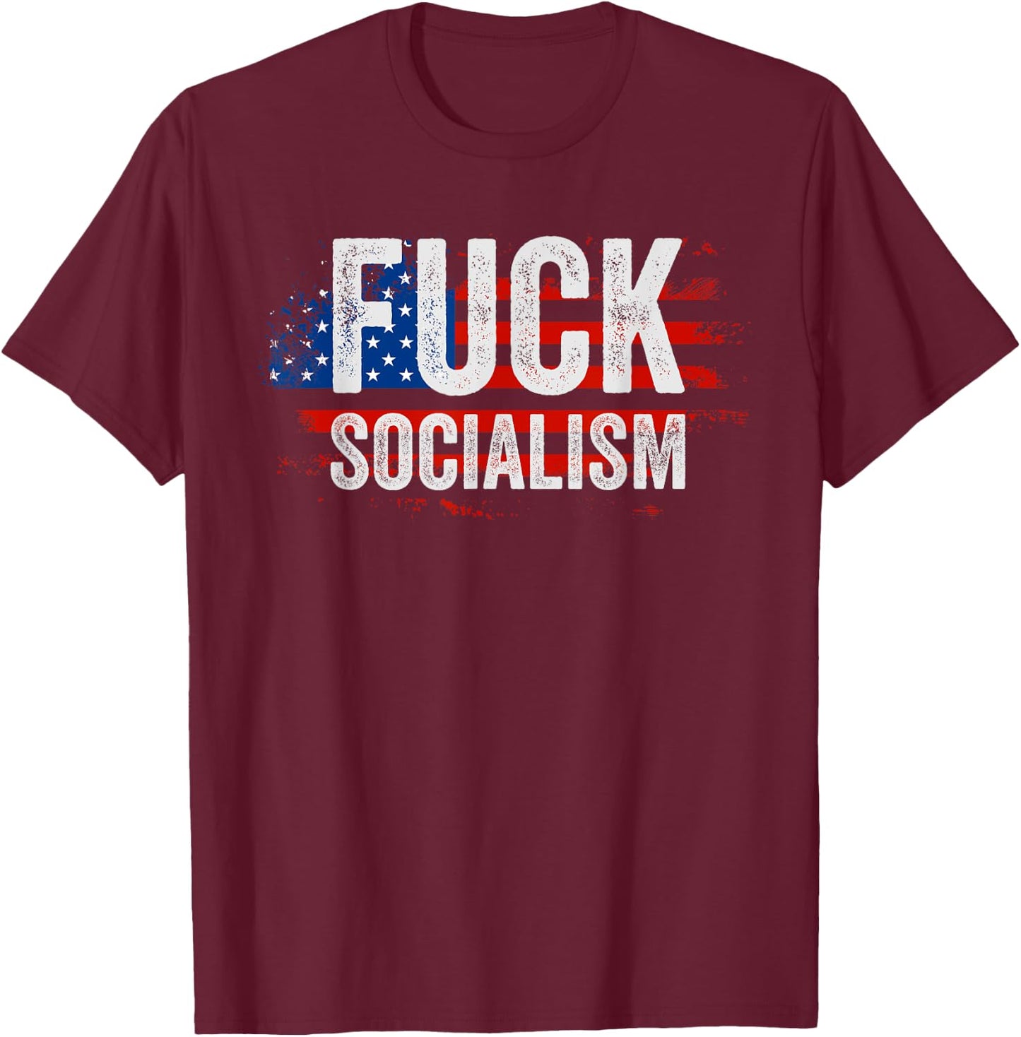 Socialism Sucks Anti Socialist Pro Conservative T-Shirt - T-Shirt | Maroon