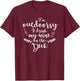 I'm Outdoorsy I Drink My Wine On The Deck Funny T-Shirt - T-Shirt | Maroon