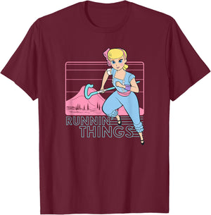 Disney Pixar Toy Story 4 Bo Peep Runnin' Things T-Shirt - T-Shirt | Maroon