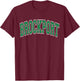 Brockport Arched Green Text T-Shirt - T-Shirt | Maroon