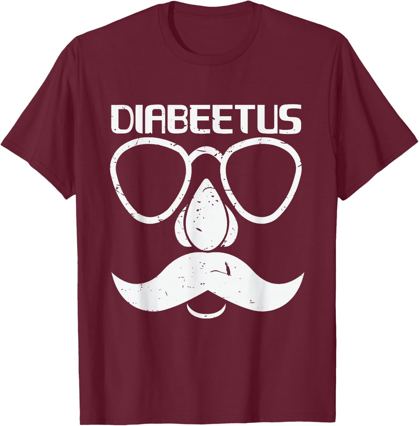 Diabeetus Beard Diabetes Awareness Gift T-Shirt - T-Shirt | Maroon