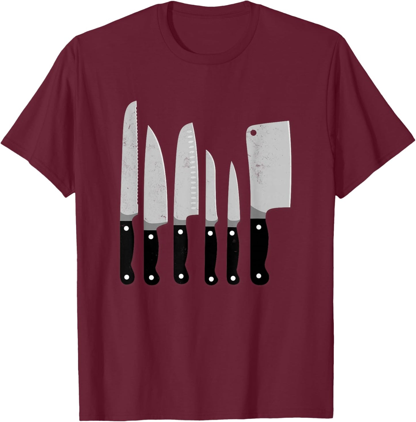 Knife kit kitchen tools gadget shirt T-Shirt - T-Shirt | Maroon