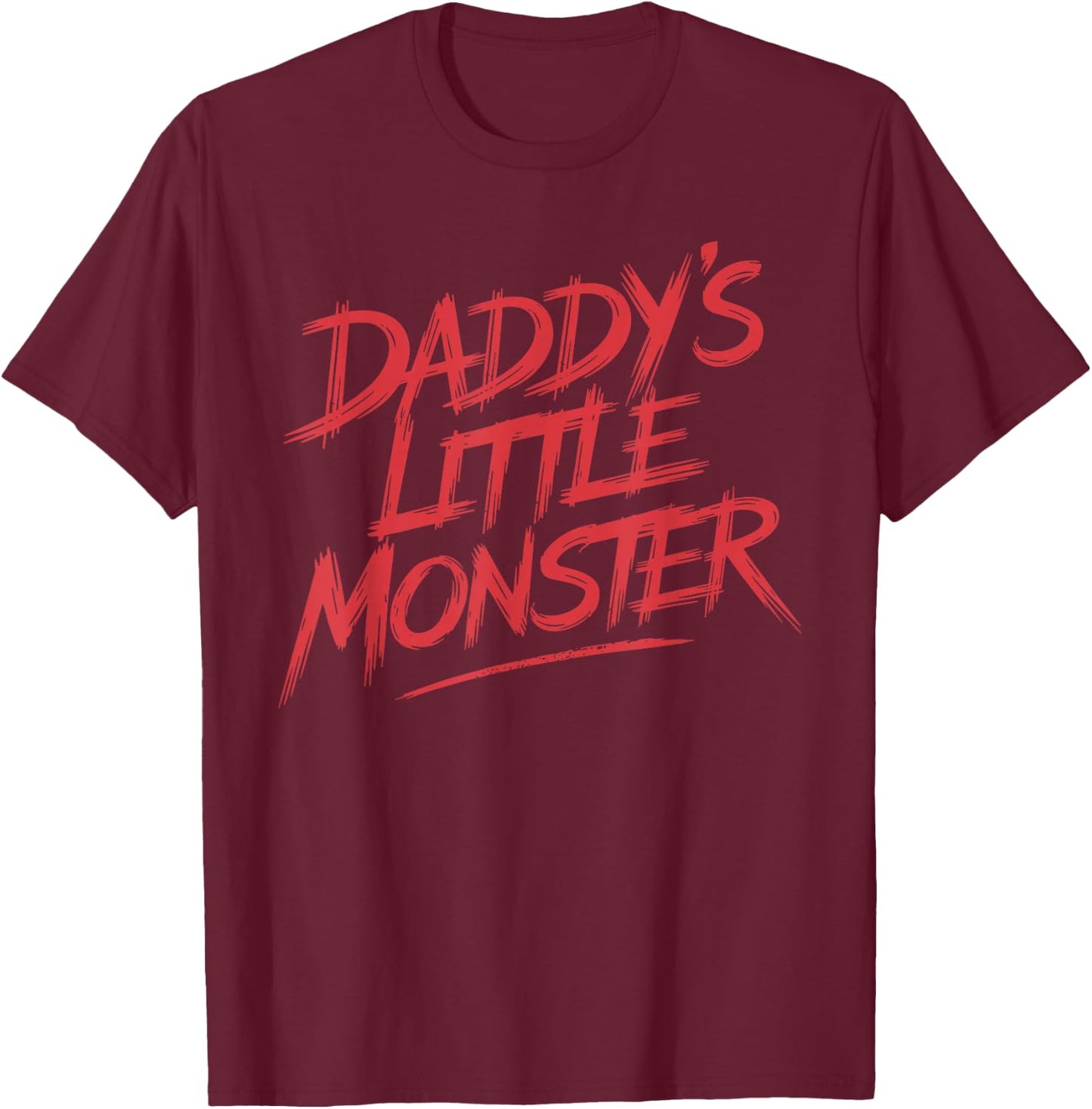 Daddy's Little Monster Halloween Costume T Shirt for Kids T-Shirt - T-Shirt | Maroon