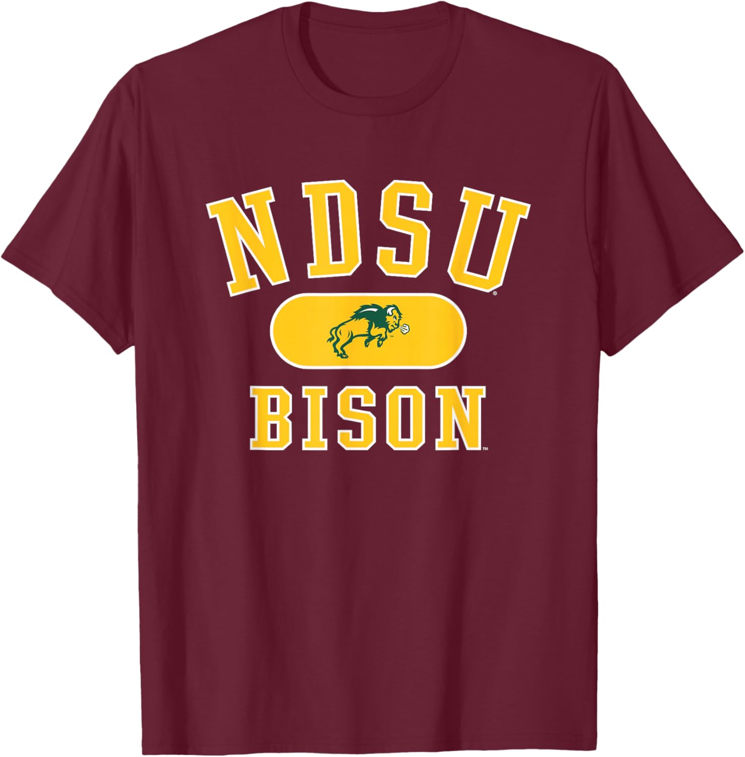 North Dakota State Bison Varsity Green Officially Licensed T-Shirt - T-Shirt | Maroon