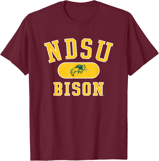 North Dakota State Bison Varsity Green Officially Licensed T-Shirt - T-Shirt | Maroon