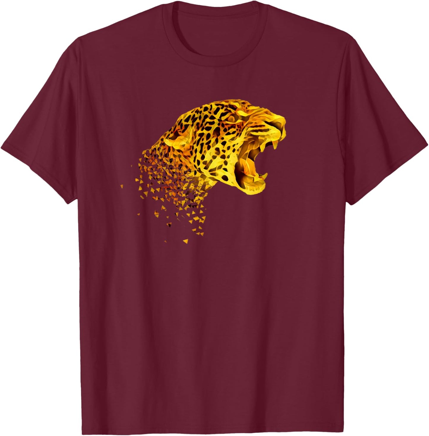Jaguars Gold Mascot Design Jaguar Animal T-Shirt - T-Shirt | Maroon