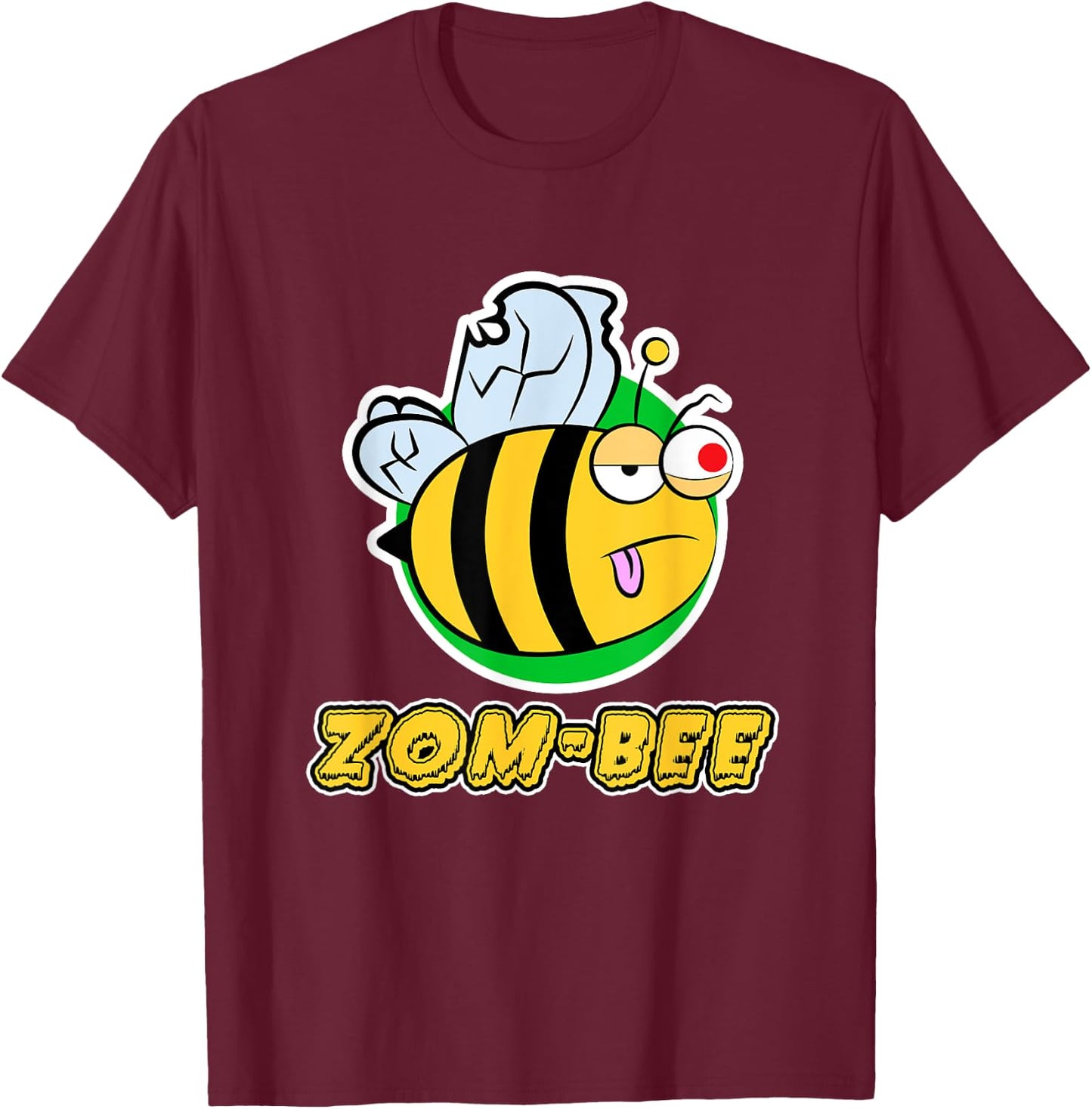 Zom-Bee for Beekeeper & Zombie Fans - Halloween T-Shirt - T-Shirt | Maroon