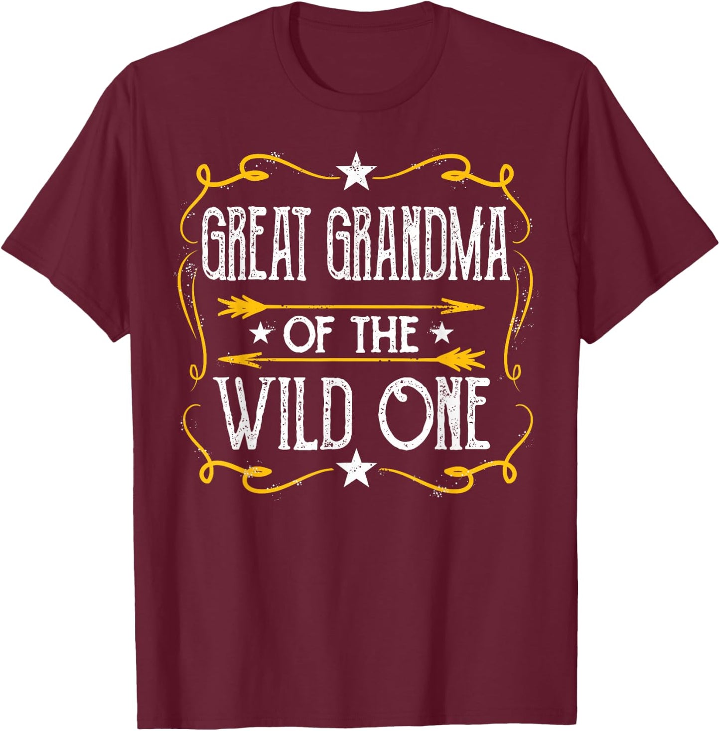 Great Grandma Of The Wild One T-Shirt - T-Shirt | Maroon