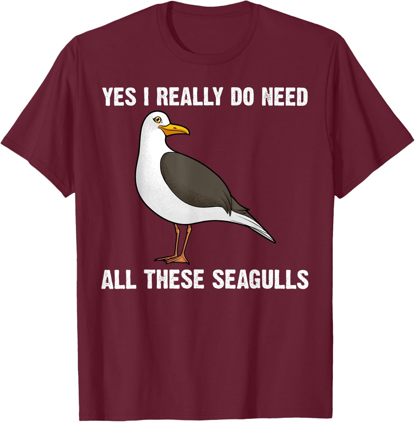 Funny Seagull Women Flock Seagulls Nature Gull Bird T-Shirt - T-Shirt | Maroon