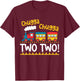 Kids 2nd Birthday Boy Train Chugga Chugga Two Two Toddler T-Shirt - T-Shirt | Maroon