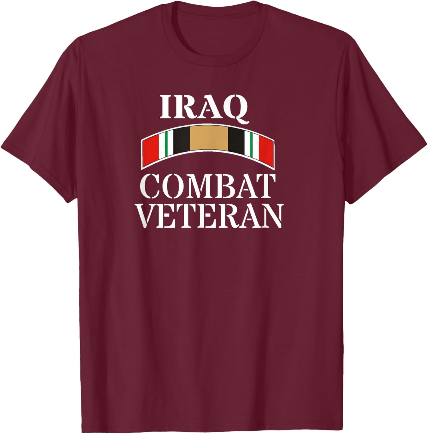 Red Friday Iraqi War Service Ribbon Iraq War Veteran T-Shirt - T-Shirt | Maroon