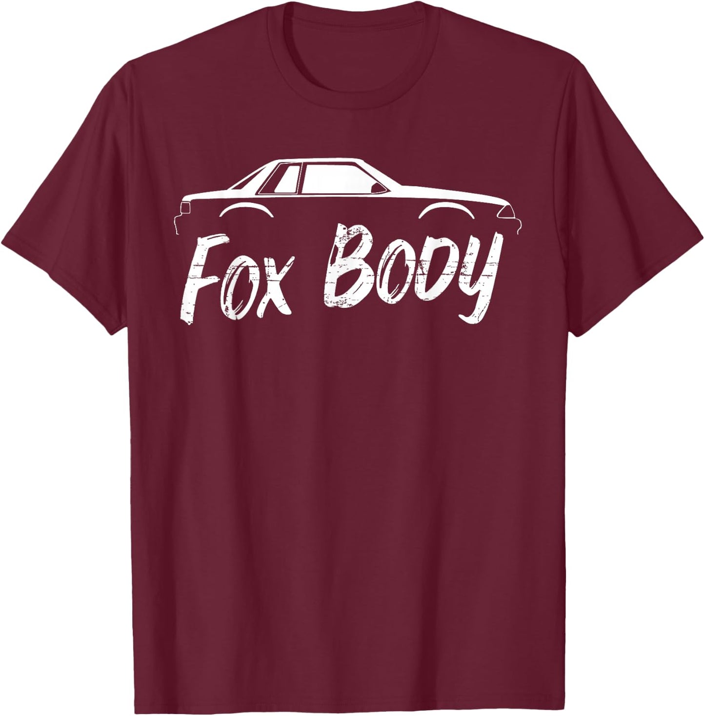 Foxbody Notchback 5.0 American Stang Muscle Car Notch Gift T-Shirt - T-Shirt | Maroon
