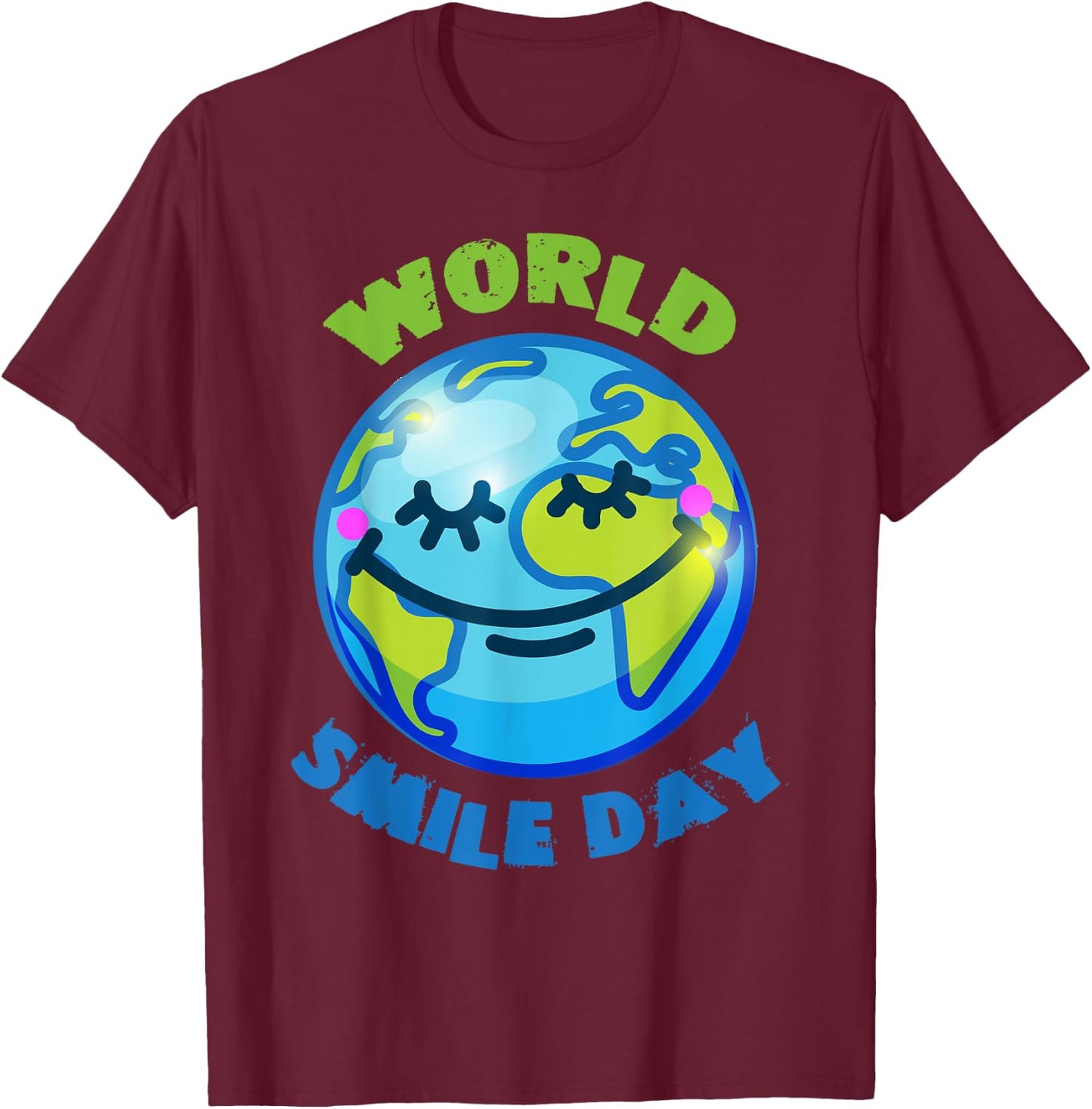 World Smile Day T-Shirt - T-Shirt | Maroon