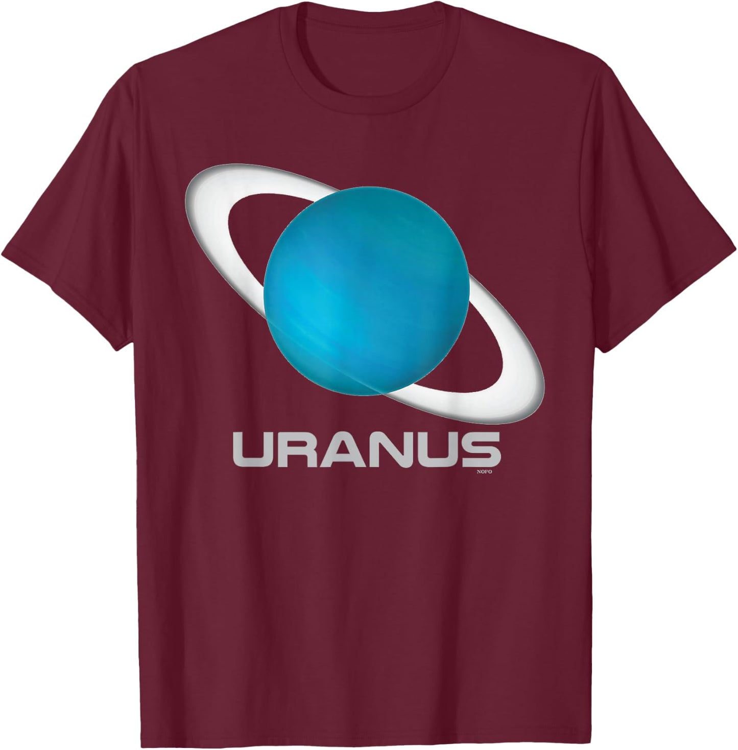 Uranus Shirt, Solar System Planet T-Shirt - T-Shirt | Maroon