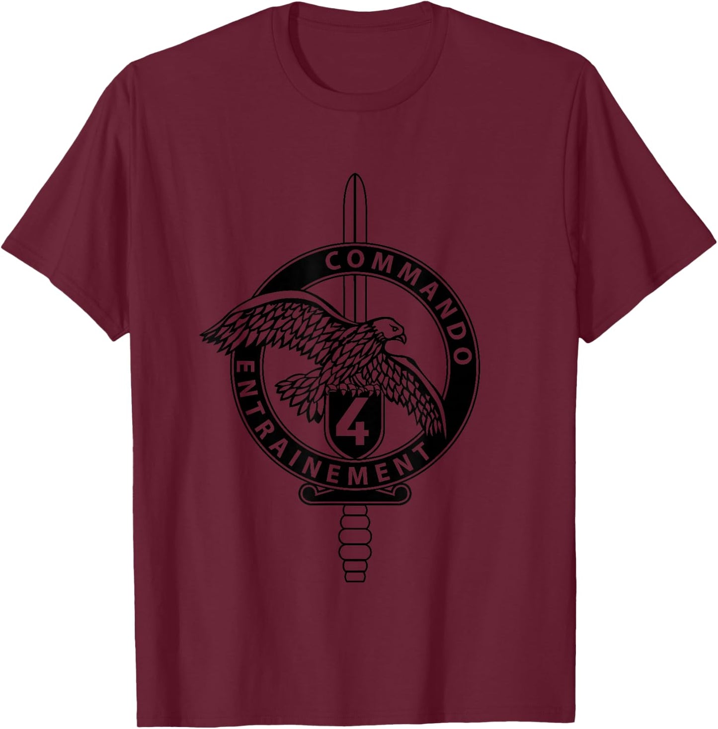 French Commando School T-Shirt - T-Shirt | Maroon