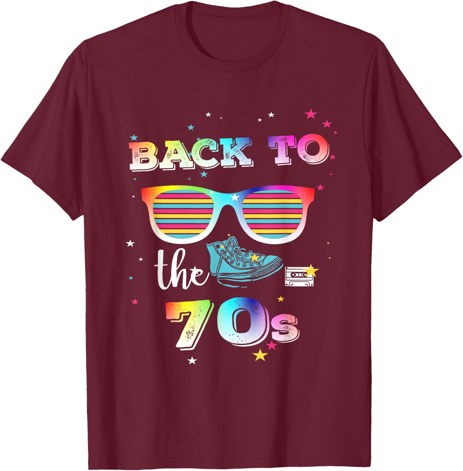 Back To The 70s Retro Seventies T-Shirt - T-Shirt | Maroon