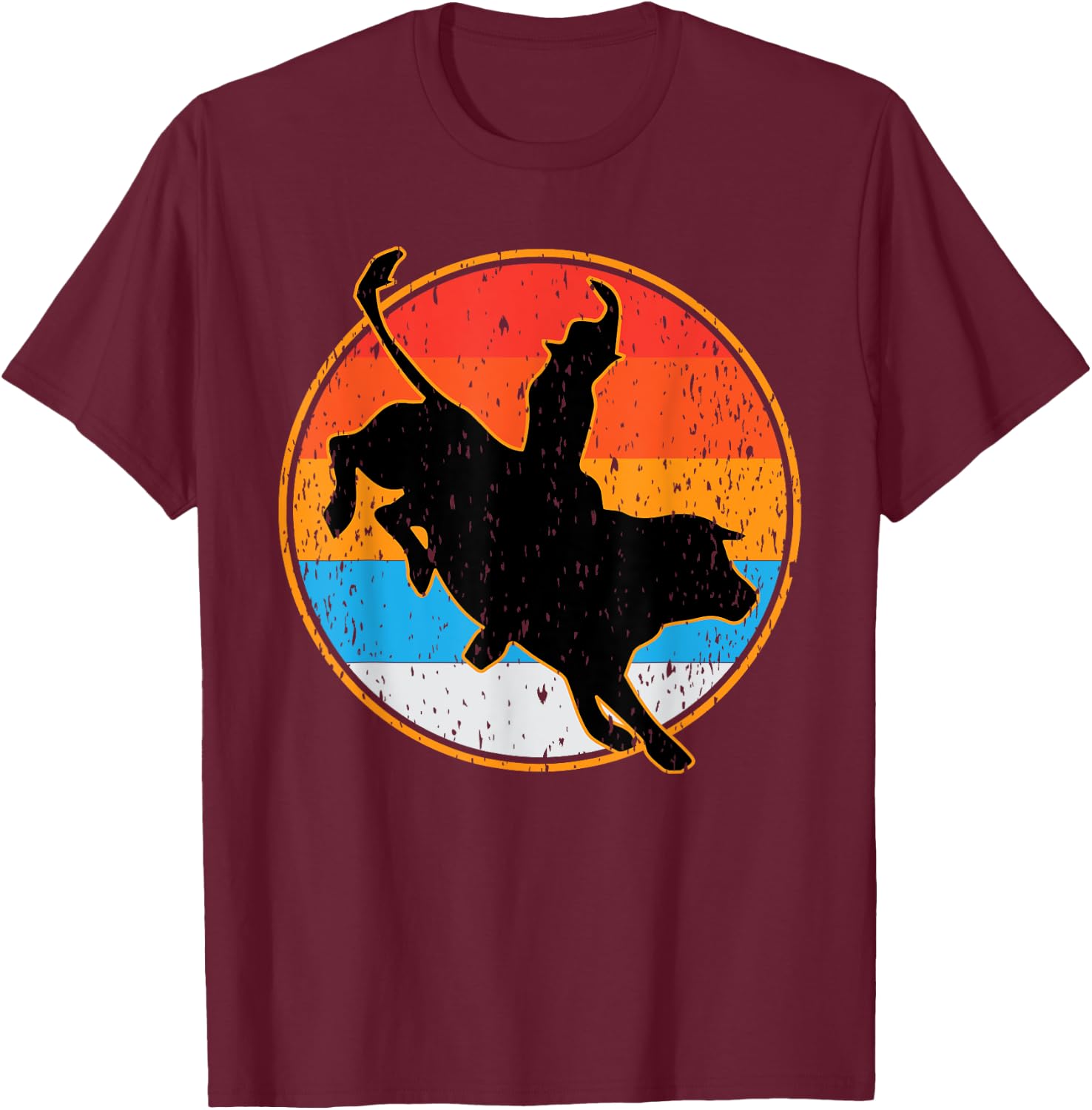 Bull Rider Shirt & Women T-Shirt - T-Shirt | Maroon