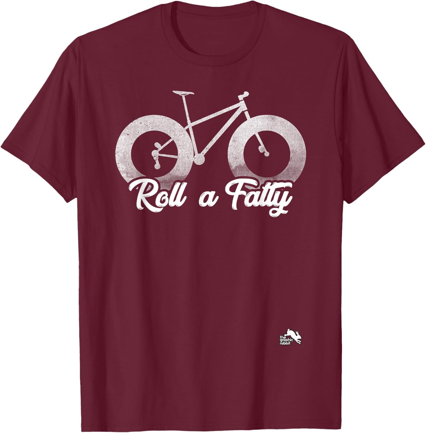 Roll a Fatty Fat Tire Bike T-Shirt - T-Shirt | Maroon