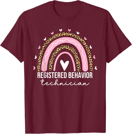 Registered Behavior Technician RBT Behavioral ABA Therapist T-Shirt - T-Shirt | Maroon