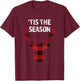 'Tis the Season funny Christmas Buck Deer Men's T-Shirt - T-Shirt | Maroon