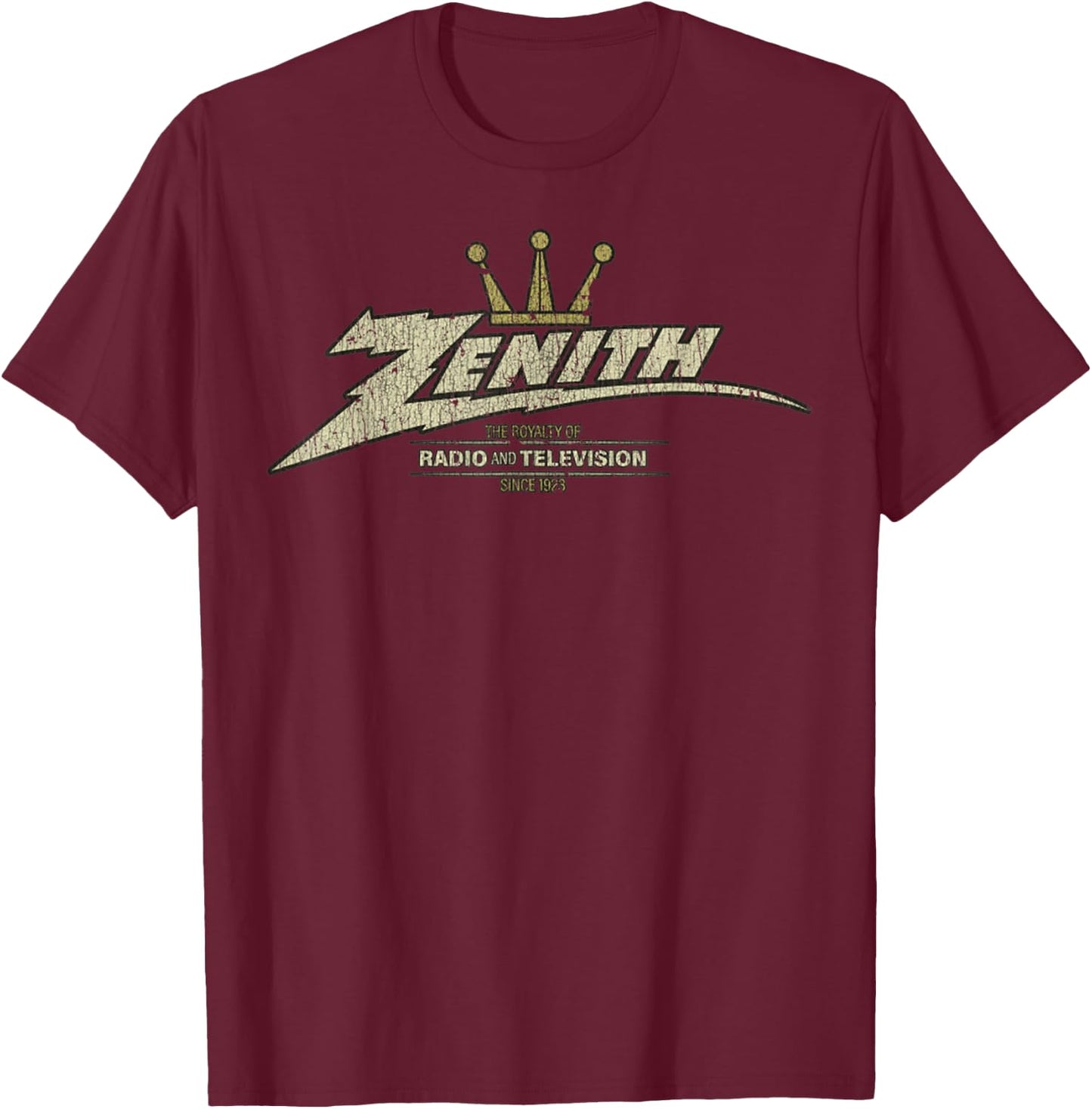 Retro Crown Classic Vintage Funny Quote Zenith T-Shirt - T-Shirt | Maroon