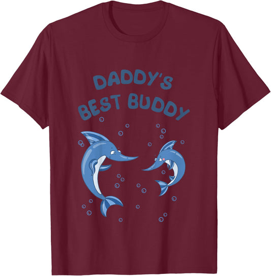 Kids Cute Boy's , Daddy's best buddy kids' shirt T-Shirt - T-Shirt | Maroon