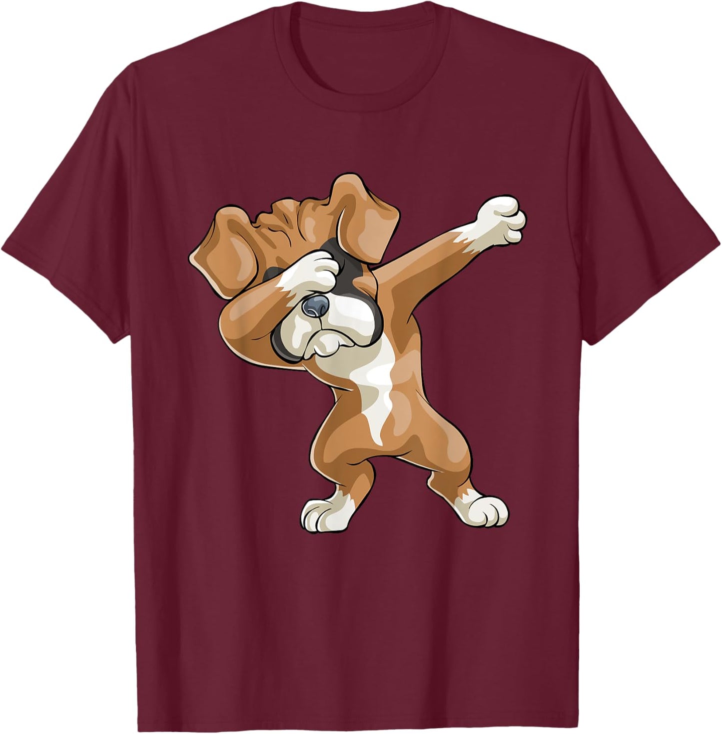 Dabbing Boxer Dog Gift Funny Dab Gift Puppy Kids Men T-Shirt - T-Shirt | Maroon