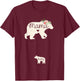 Mama & Baby Bear Cute Pregnancy Announcement Mom To Be Gift T-Shirt - T-Shirt | Maroon