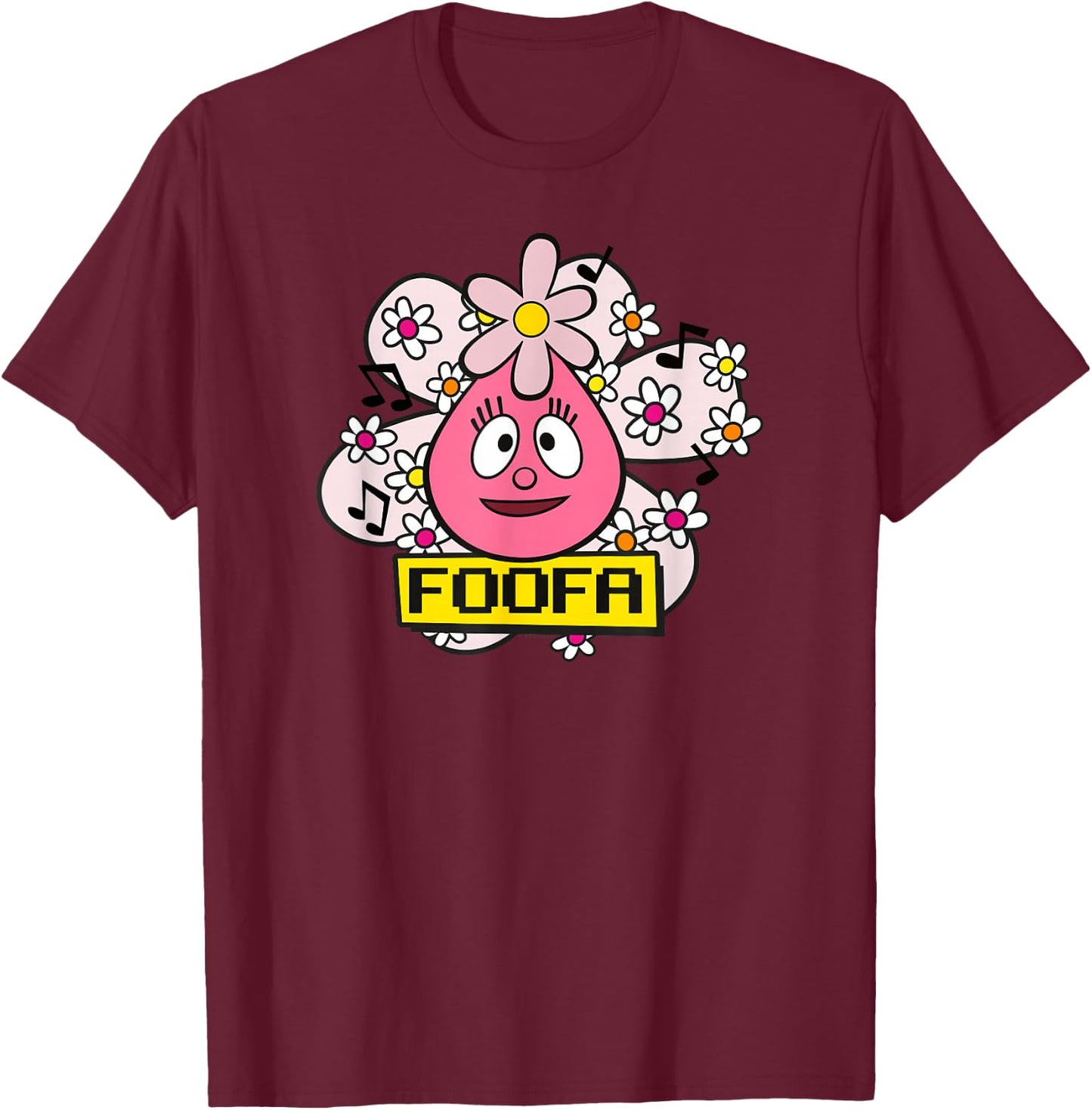 Yo Gabba Gabba - Classic Foofa 02 T-Shirt - T-Shirt | Maroon