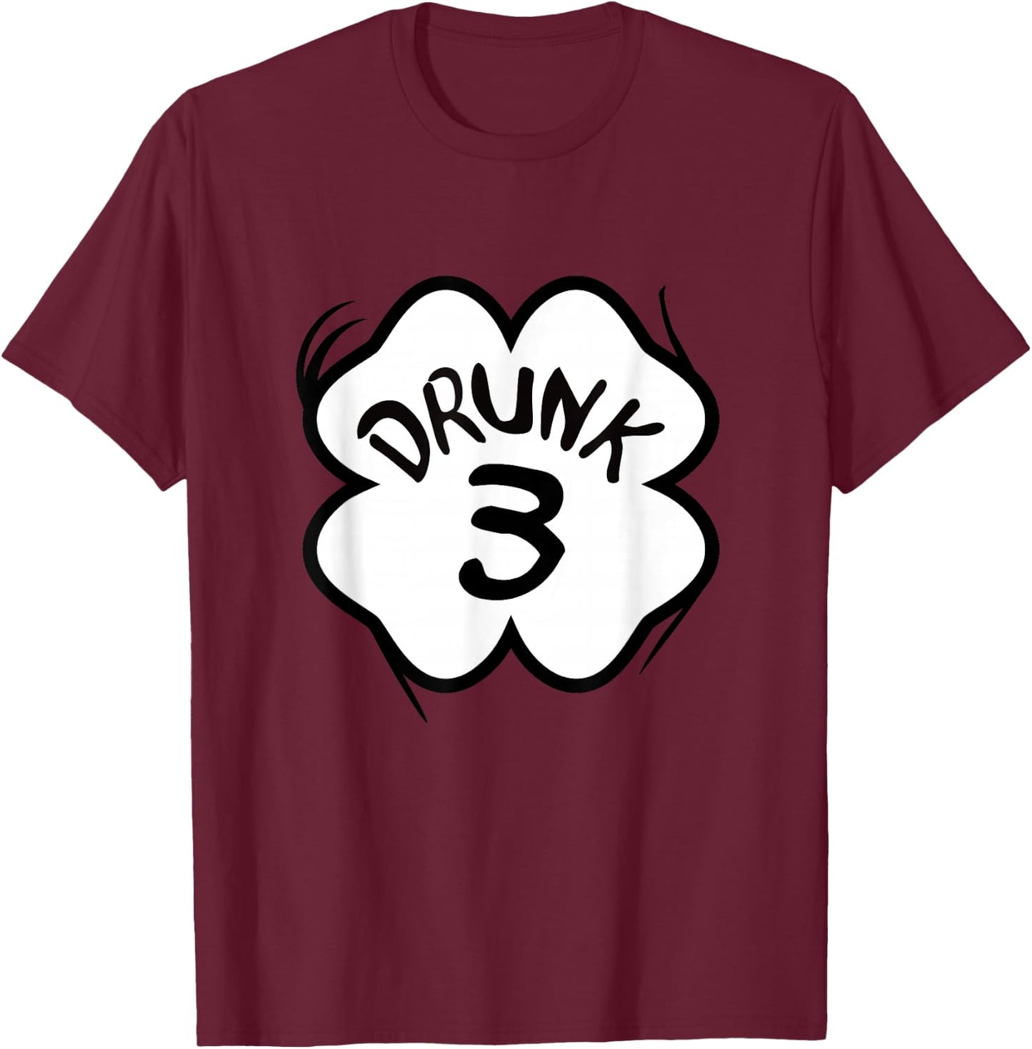Drunk 3 Shamrock Shirt Group Matching Family T-Shirt - T-Shirt | Maroon