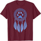 Wolf Paw Dreamcatcher Wolves Dream Catcher Vintage Graphic T-Shirt - T-Shirt | Maroon