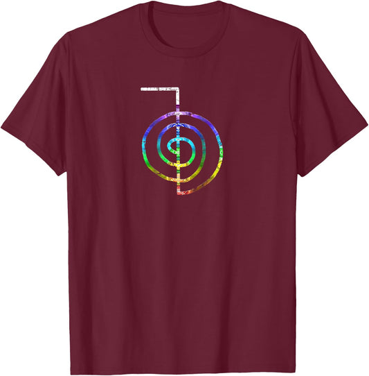 Reiki Reiki Symbol Choku Rei Shirt Chakra colors T-Shirt - T-Shirt | Maroon