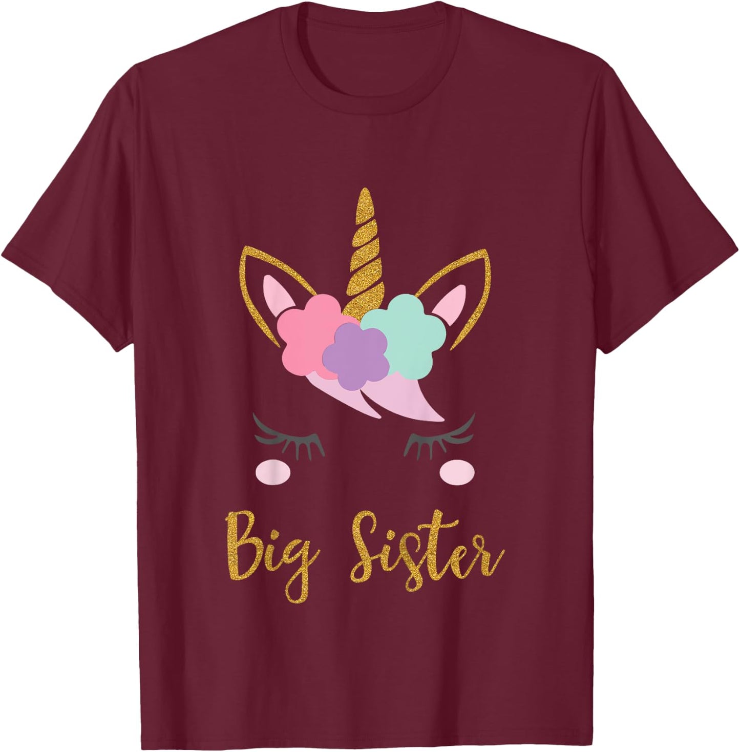 Kids Unicorn Big Sister Shirt I'm Going to be a Big Sister T-Shirt - T-Shirt | Maroon