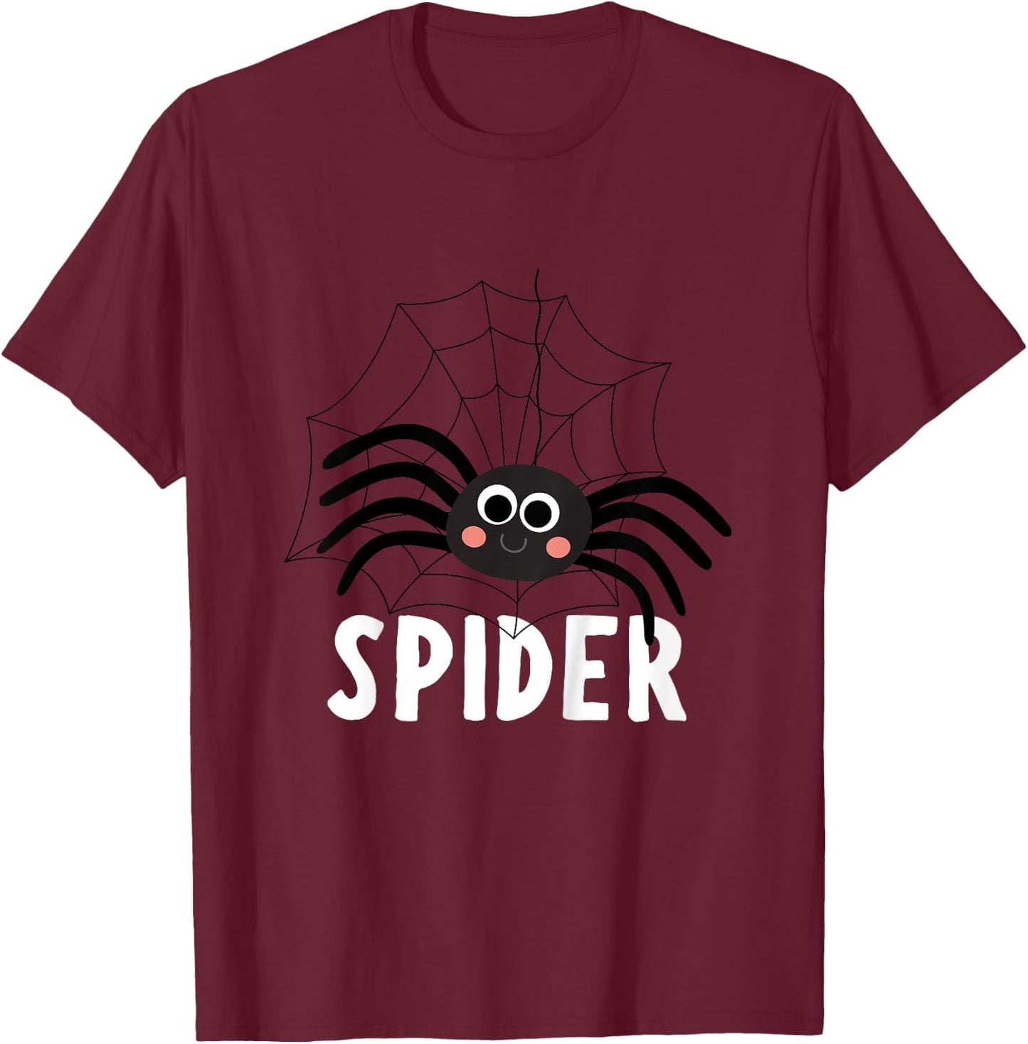 Spider Shirt for Boys Or Girls | Cute Spider Gift T-Shirt - T-Shirt | Maroon