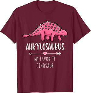 Ankylosaurus My Favorite Dinosaur T-Shirt - T-Shirt | Maroon