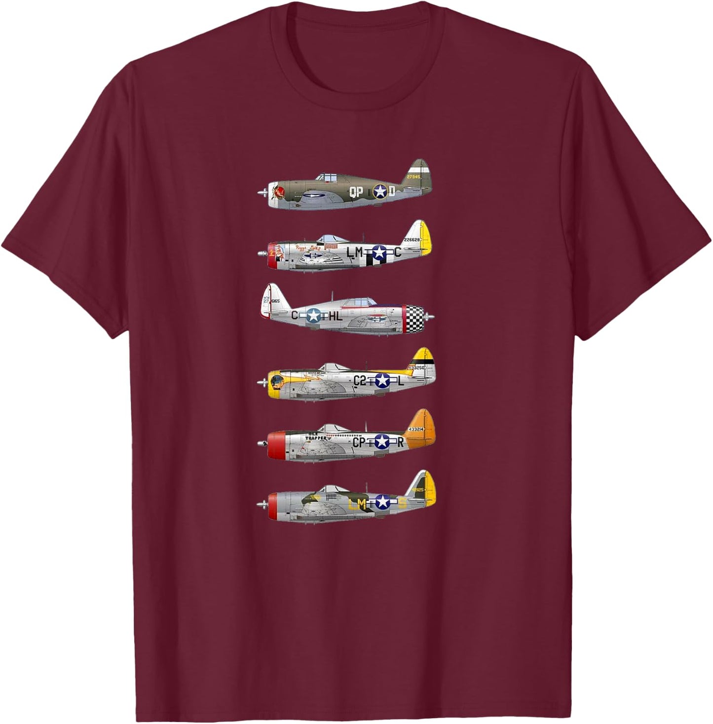 Republic P-47 Thunderbolt “The Jug” P47 T-Shirt - T-Shirt | Maroon