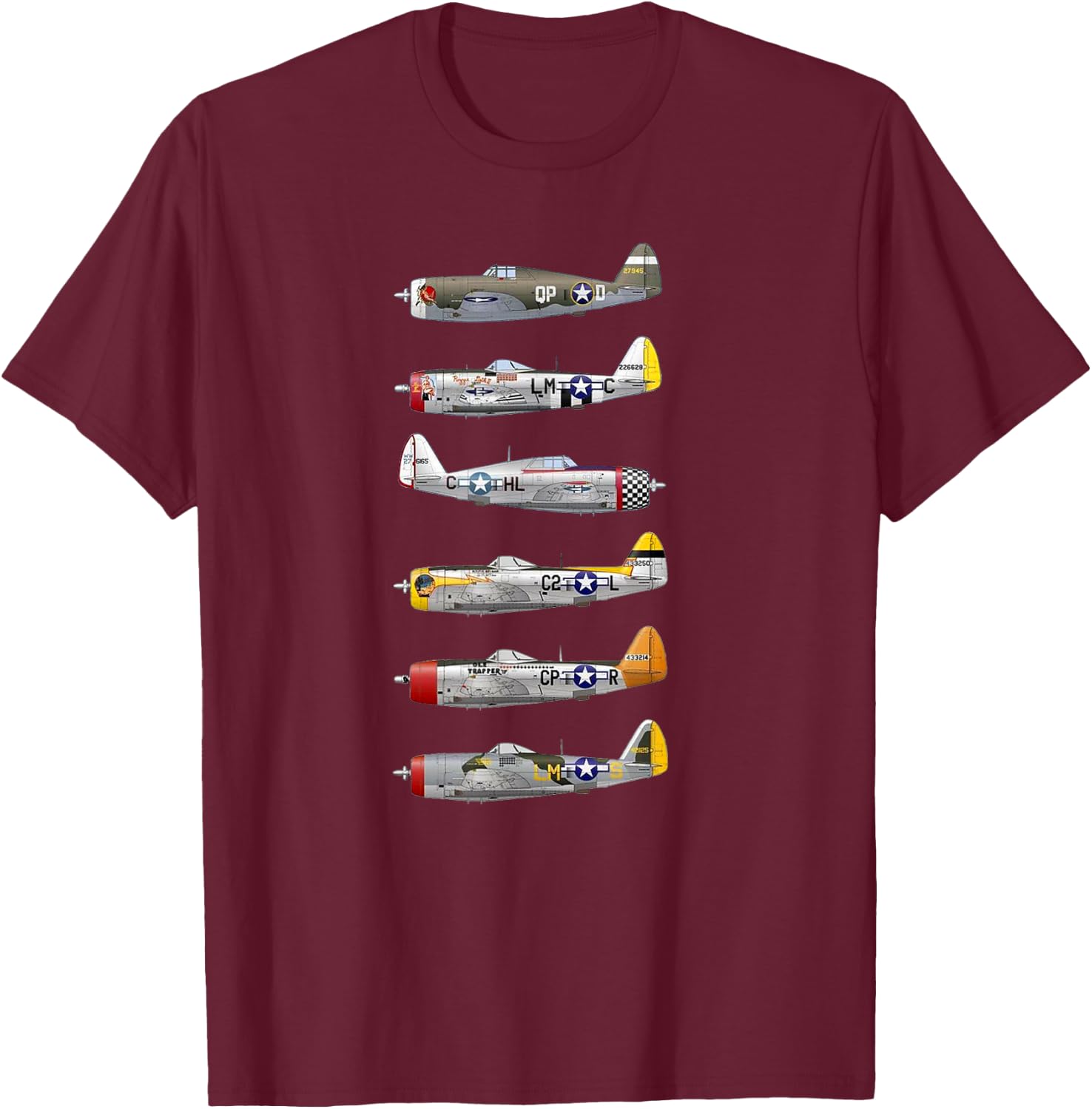 Republic P-47 Thunderbolt “The Jug” P47 T-Shirt - T-Shirt | Maroon