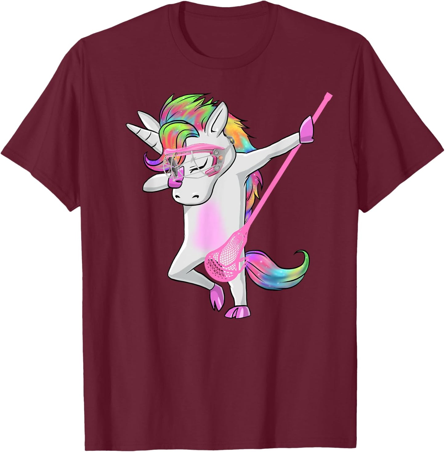 reLAX unicorn dab youth lacrosse Lacrosse funny T-Shirt - T-Shirt | Maroon