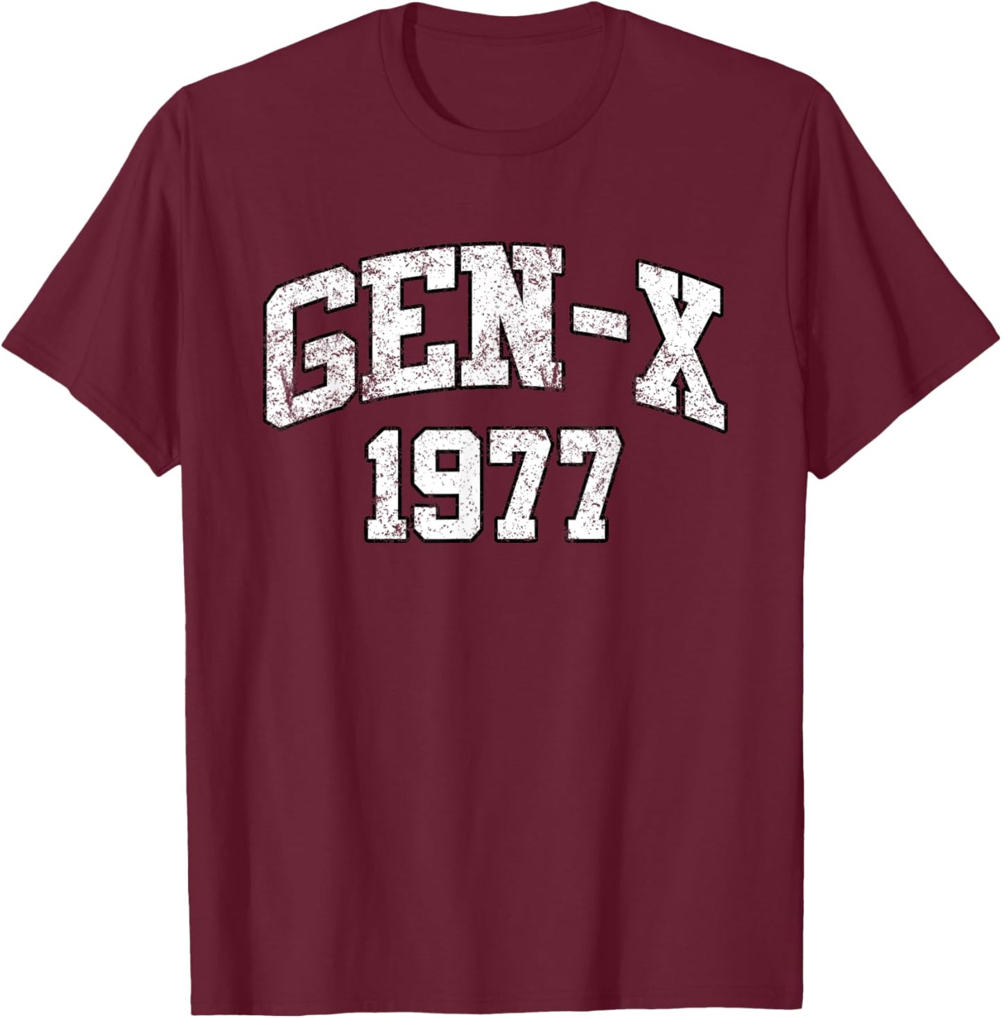 Gen X - 1977 Birthday T-Shirt - T-Shirt | Maroon