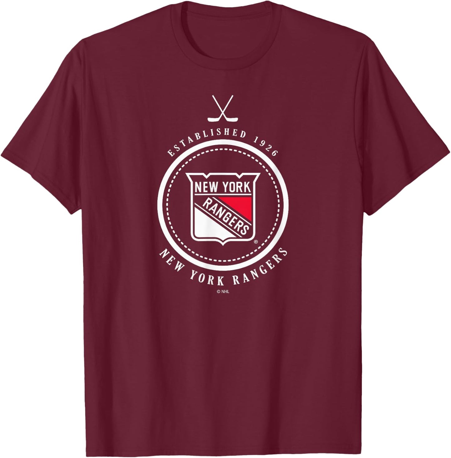 New York Rangers Est 1926 Blue Officially Licensed T-Shirt - T-Shirt | Maroon