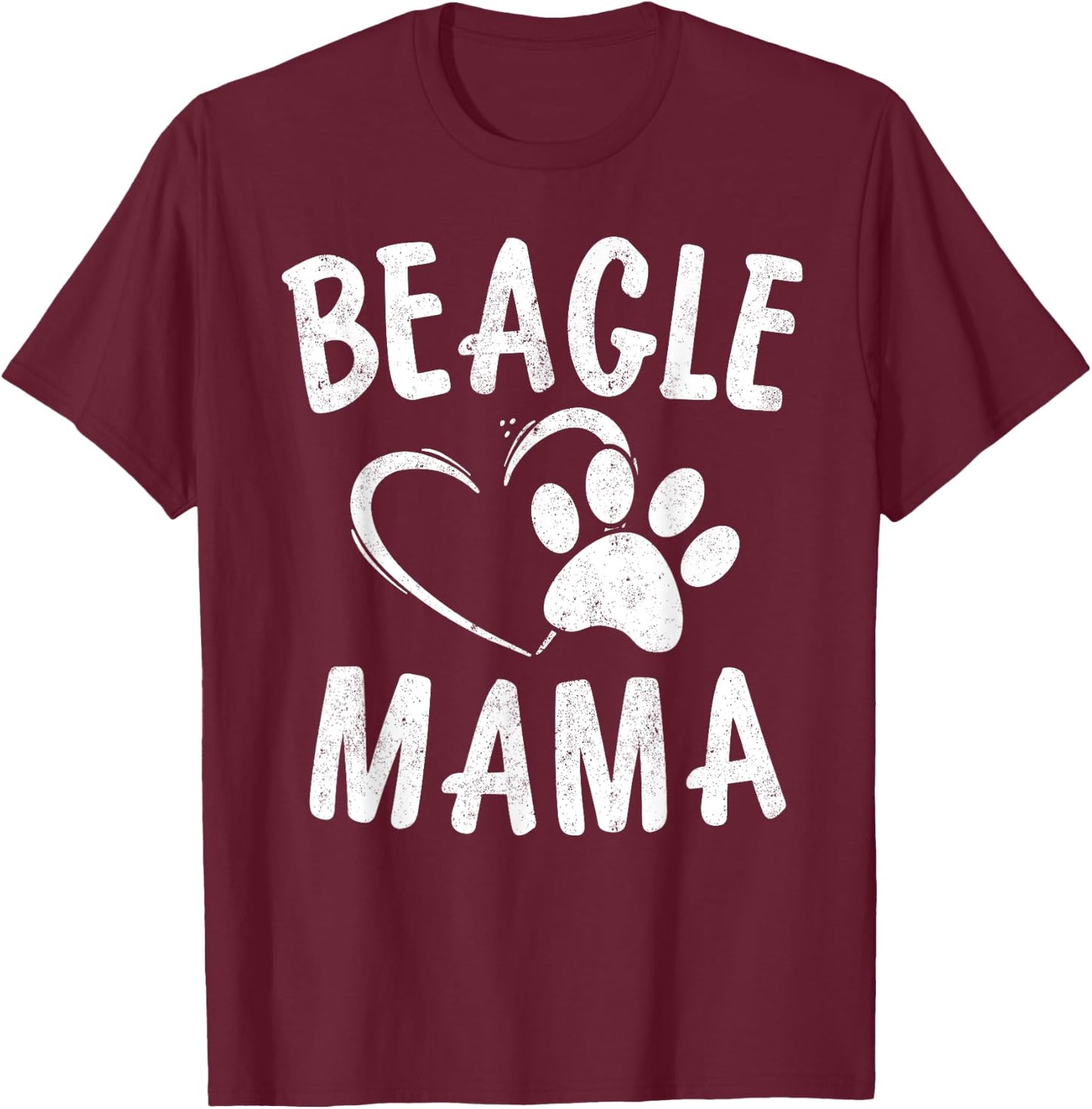 Funny Beagle Mama Gift Pet Lover Apparel Puppy Dog Mom Women Girls Kids T-Shirt - T-Shirt | Maroon