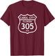Florida Area Code 305 Carol City, FL Home State T Shirt T-Shirt - T-Shirt | Maroon