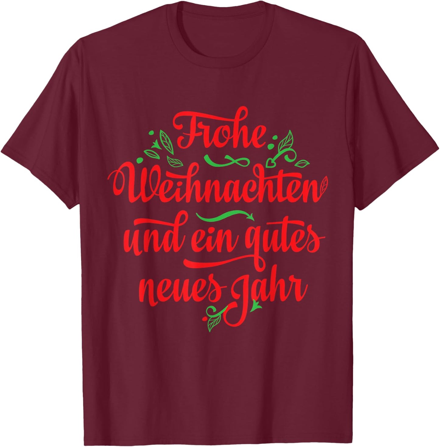 Frohe Weihnachten Austrian Christmas T-Shirt - T-Shirt | Maroon