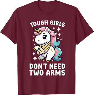 Broken Arm Recovery Unicorn Broken Arm Survivor T-Shirt - T-Shirt | Maroon