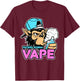 Vapers Gonna Vape Gorilla Vape T-Shirt - T-Shirt | Maroon