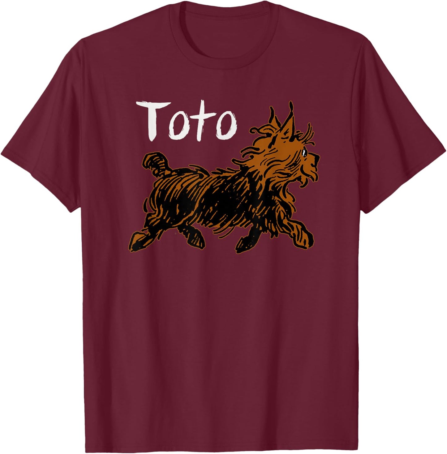 Vintage Oz Toto the Dog Shirt Art -Toto Wizard of Oz Toto T-Shirt - T-Shirt | Maroon
