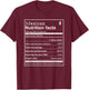 Mexican mexicano Nutrition Facts Men women Funny cool T-Shirt - T-Shirt | Maroon