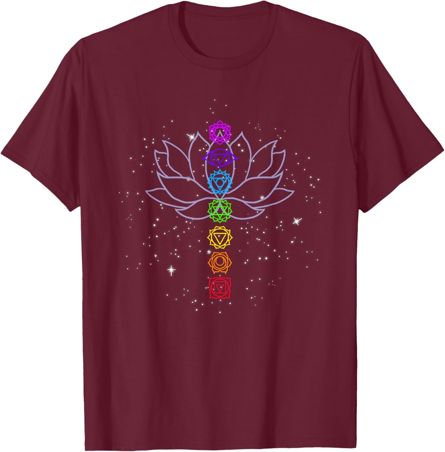 Magical Mandala Lotus Lines Cool Mandala Design Lovers Gift T-Shirt - T-Shirt | Maroon